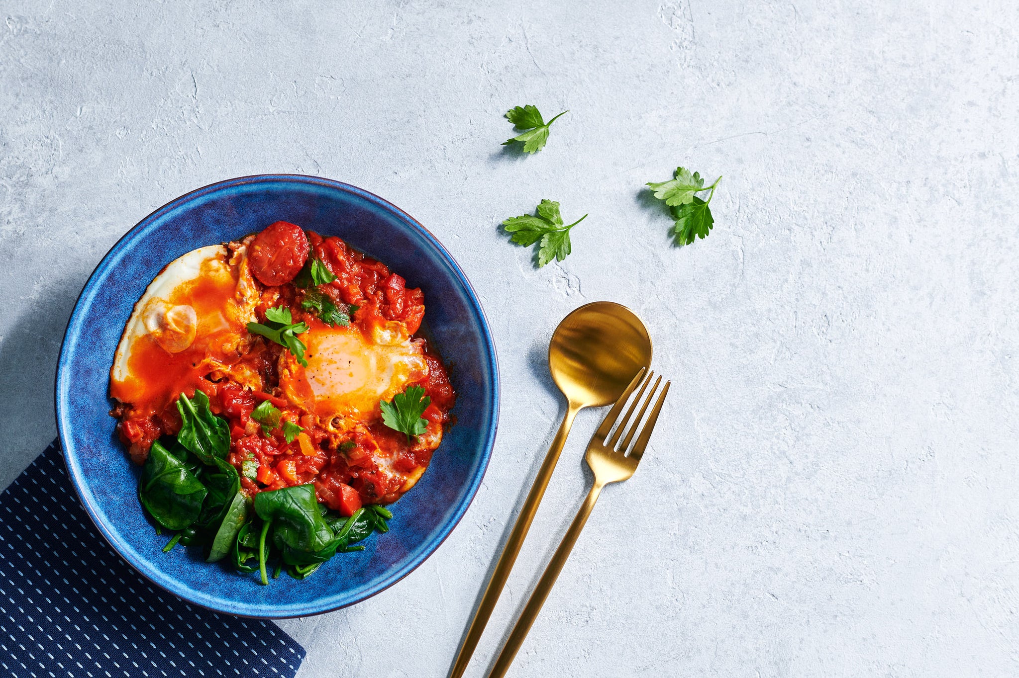 Shakshuka | Poached Eggs with Spicy Tomato Sauce