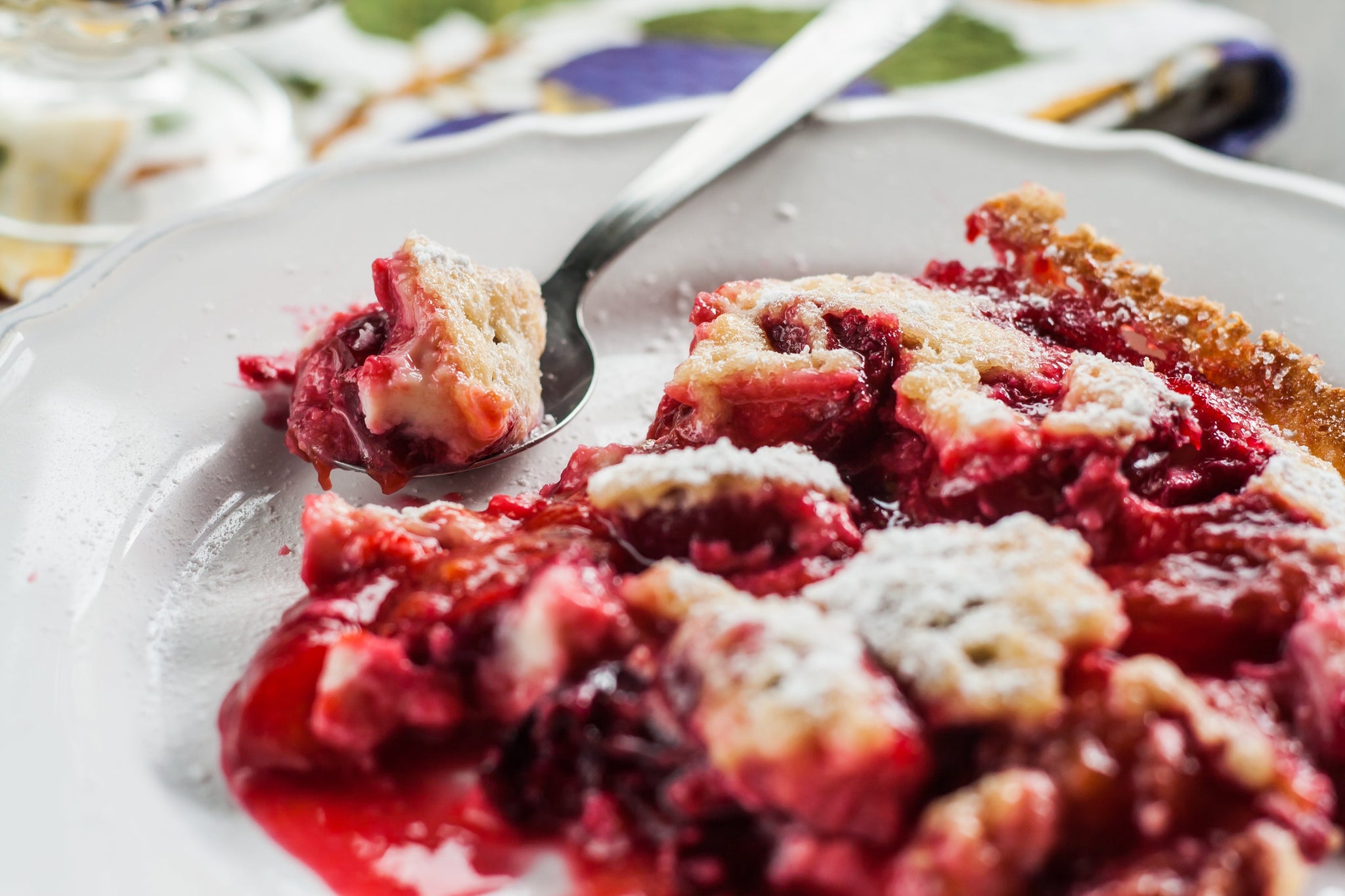 Blood Plum Clafoutis with Orange Yoghurt