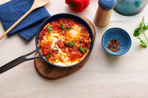 Shakshouka in a non toxic non stick 20 cm frying pan